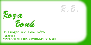 roza bonk business card
