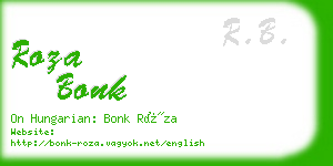 roza bonk business card